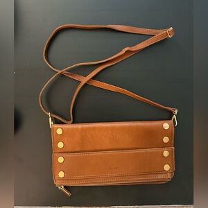 Hammitt brown Leather Crossbody Bag/clutch.